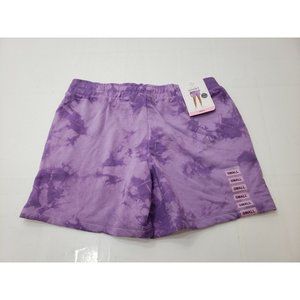 Member's Mark Women's Shorts Relaxed Fit Favorite Soft Knit Tie Dye Purple Sz S